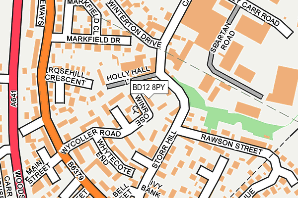 BD12 8PY map - OS OpenMap – Local (Ordnance Survey)