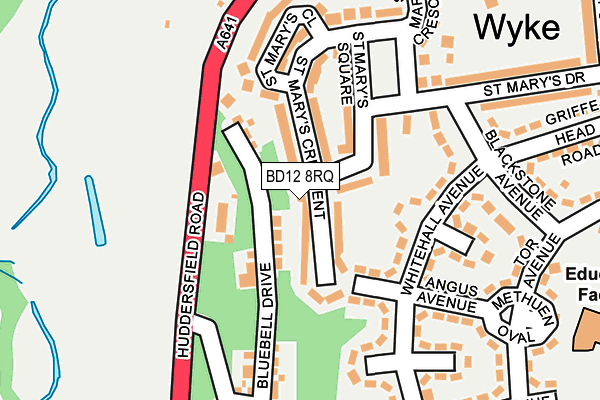 BD12 8RQ map - OS OpenMap – Local (Ordnance Survey)