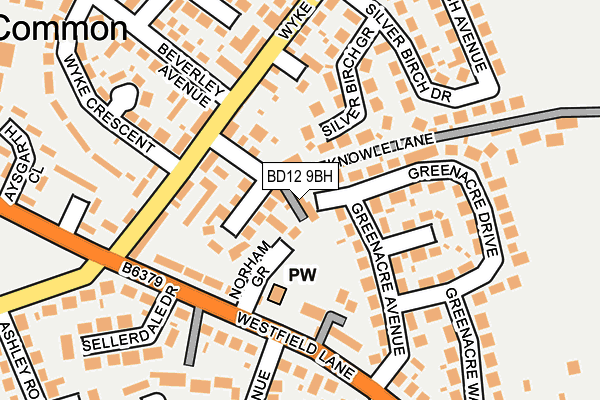 BD12 9BH map - OS OpenMap – Local (Ordnance Survey)