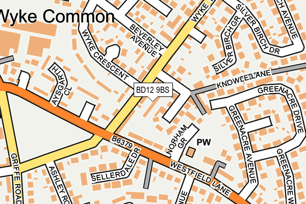 BD12 9BS map - OS OpenMap – Local (Ordnance Survey)