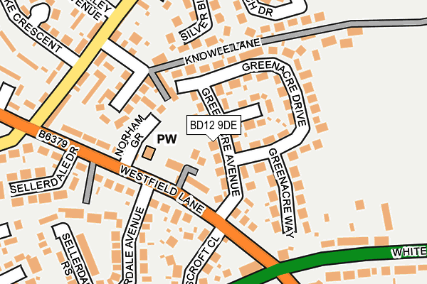 BD12 9DE map - OS OpenMap – Local (Ordnance Survey)