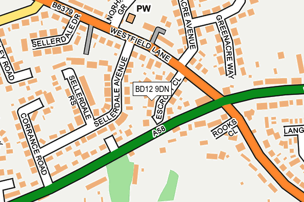 BD12 9DN map - OS OpenMap – Local (Ordnance Survey)