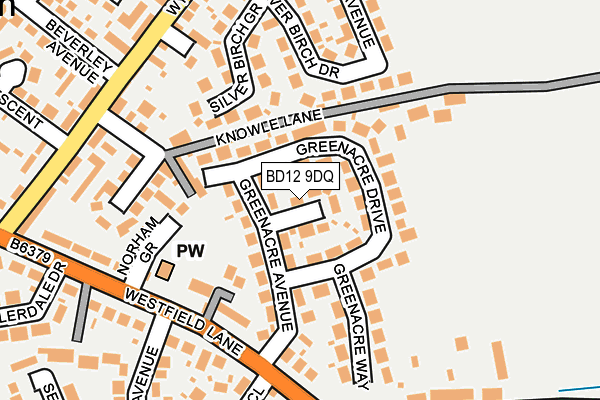 BD12 9DQ map - OS OpenMap – Local (Ordnance Survey)