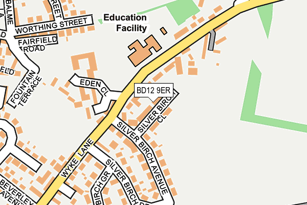 BD12 9ER map - OS OpenMap – Local (Ordnance Survey)