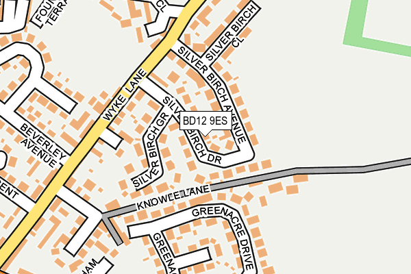 BD12 9ES map - OS OpenMap – Local (Ordnance Survey)