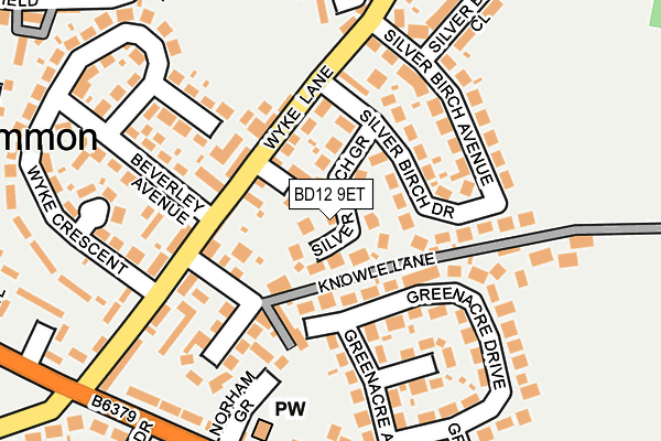 BD12 9ET map - OS OpenMap – Local (Ordnance Survey)