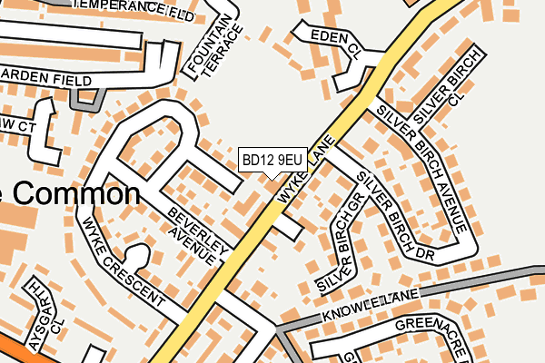BD12 9EU map - OS OpenMap – Local (Ordnance Survey)
