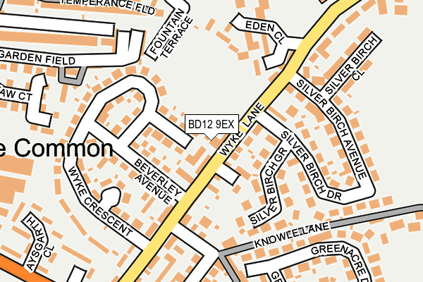 BD12 9EX map - OS OpenMap – Local (Ordnance Survey)