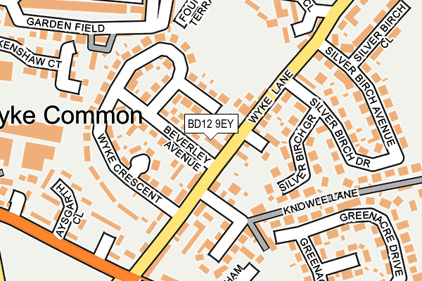 BD12 9EY map - OS OpenMap – Local (Ordnance Survey)