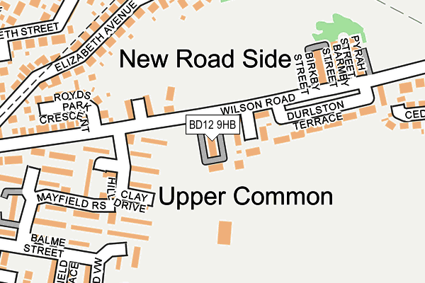 BD12 9HB map - OS OpenMap – Local (Ordnance Survey)