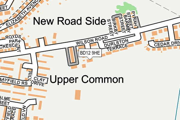 BD12 9HE map - OS OpenMap – Local (Ordnance Survey)
