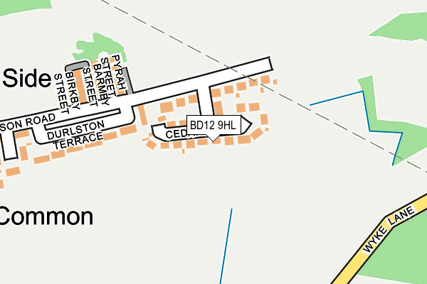 BD12 9HL map - OS OpenMap – Local (Ordnance Survey)