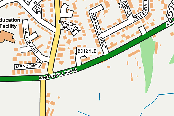 BD12 9LE map - OS OpenMap – Local (Ordnance Survey)