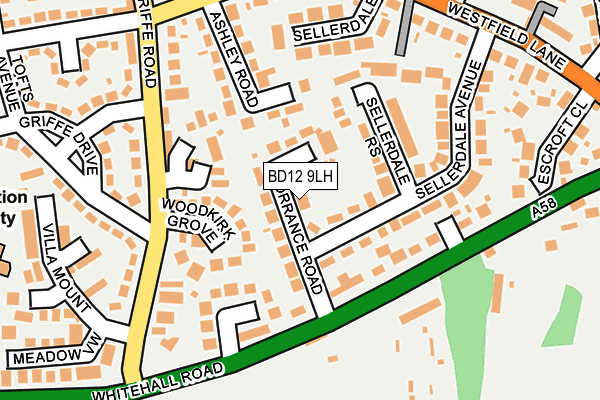BD12 9LH map - OS OpenMap – Local (Ordnance Survey)
