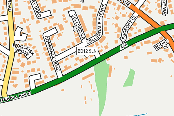 BD12 9LN map - OS OpenMap – Local (Ordnance Survey)