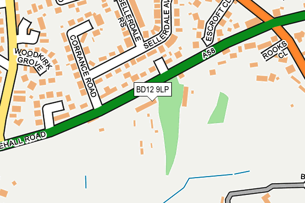 BD12 9LP map - OS OpenMap – Local (Ordnance Survey)