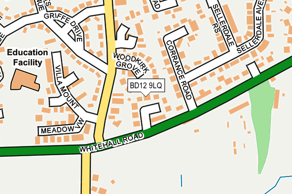 BD12 9LQ map - OS OpenMap – Local (Ordnance Survey)