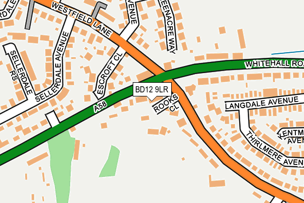 BD12 9LR map - OS OpenMap – Local (Ordnance Survey)