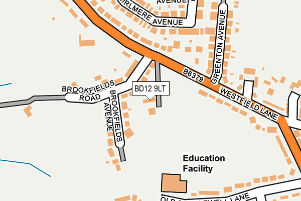 BD12 9LT map - OS OpenMap – Local (Ordnance Survey)