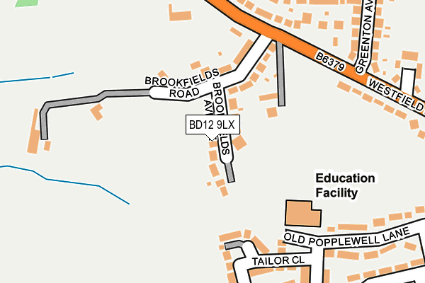BD12 9LX map - OS OpenMap – Local (Ordnance Survey)