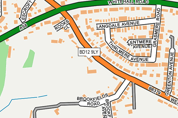 BD12 9LY map - OS OpenMap – Local (Ordnance Survey)