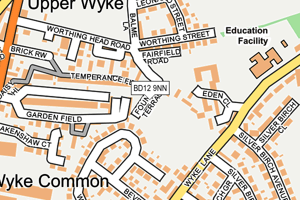 BD12 9NN map - OS OpenMap – Local (Ordnance Survey)