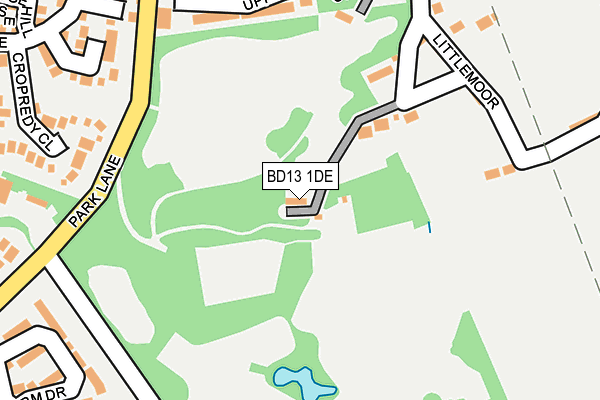 BD13 1DE map - OS OpenMap – Local (Ordnance Survey)