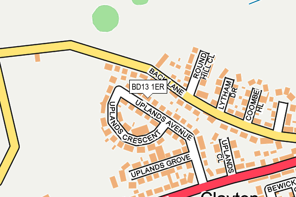 BD13 1ER map - OS OpenMap – Local (Ordnance Survey)