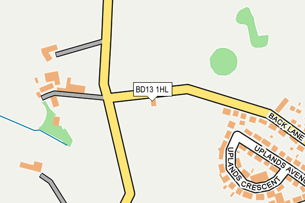 BD13 1HL map - OS OpenMap – Local (Ordnance Survey)