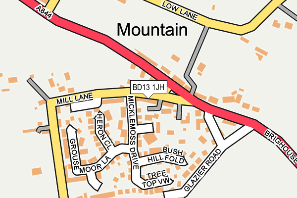 BD13 1JH map - OS OpenMap – Local (Ordnance Survey)