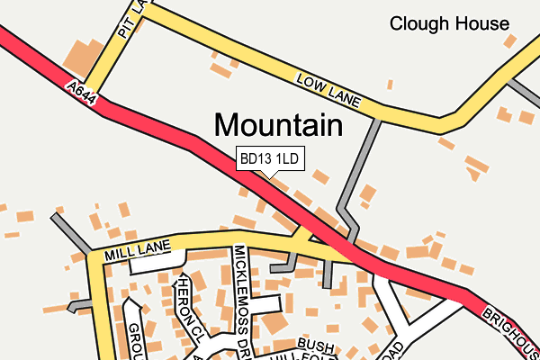 BD13 1LD map - OS OpenMap – Local (Ordnance Survey)