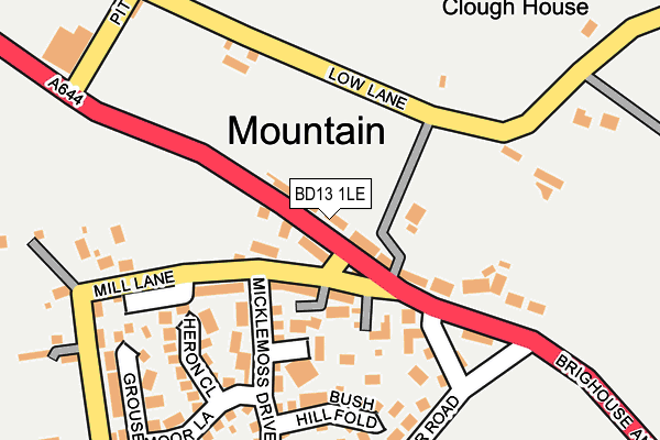 BD13 1LE map - OS OpenMap – Local (Ordnance Survey)
