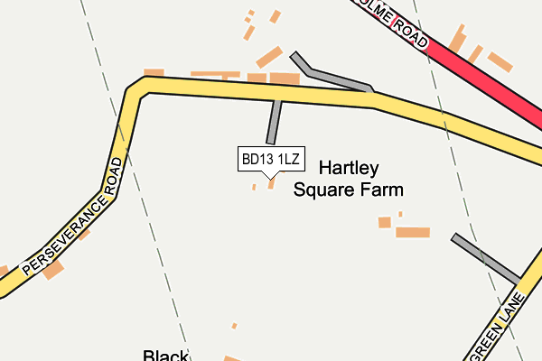 BD13 1LZ map - OS OpenMap – Local (Ordnance Survey)