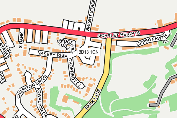 BD13 1QN map - OS OpenMap – Local (Ordnance Survey)