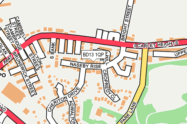 BD13 1QP map - OS OpenMap – Local (Ordnance Survey)
