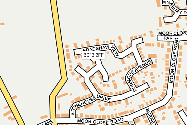 BD13 2FF map - OS OpenMap – Local (Ordnance Survey)