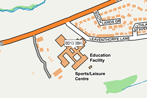 BD13 3BH map - OS OpenMap – Local (Ordnance Survey)