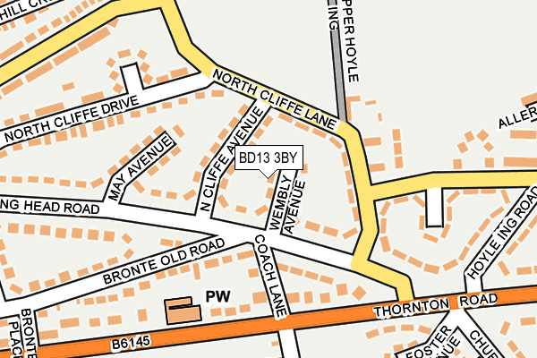 BD13 3BY map - OS OpenMap – Local (Ordnance Survey)