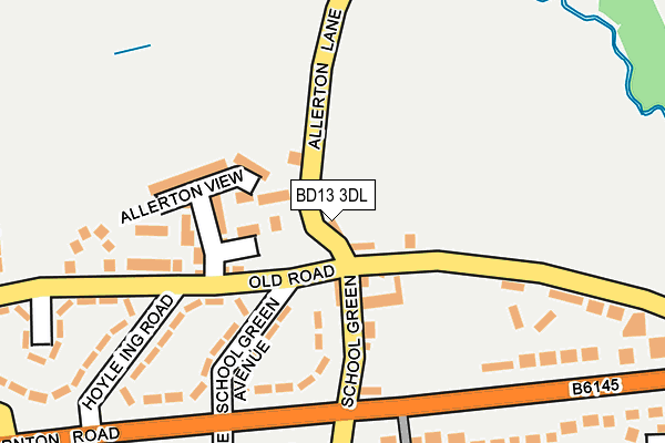 BD13 3DL map - OS OpenMap – Local (Ordnance Survey)