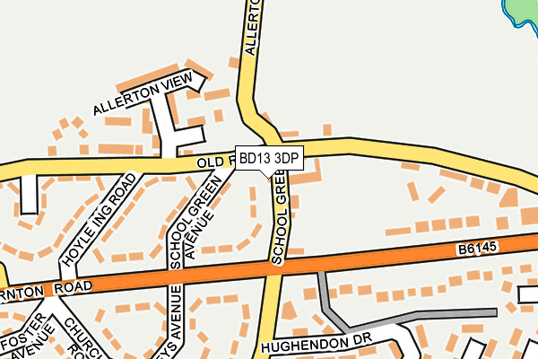 BD13 3DP map - OS OpenMap – Local (Ordnance Survey)