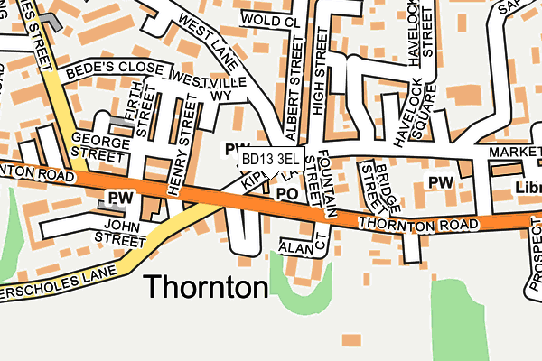 Map of LIBERATE WEALTH (THORNTON) LIMITED at local scale
