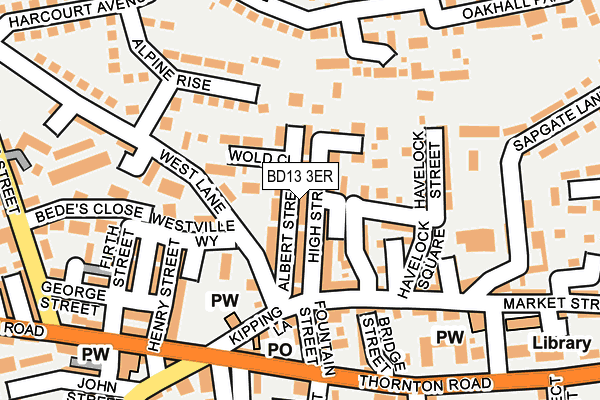 BD13 3ER map - OS OpenMap – Local (Ordnance Survey)