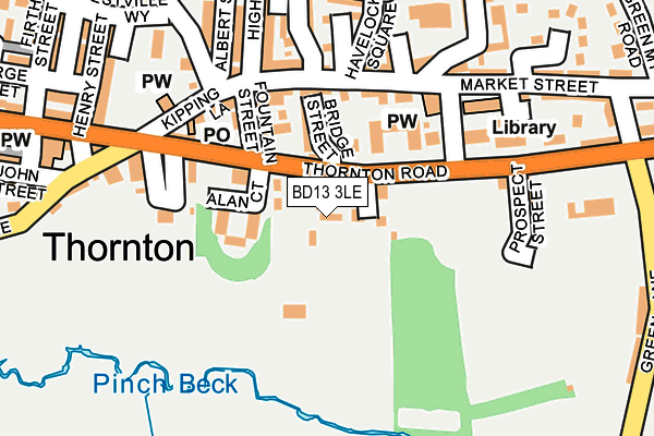 BD13 3LE map - OS OpenMap – Local (Ordnance Survey)