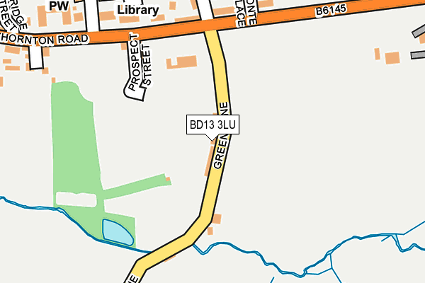 BD13 3LU map - OS OpenMap – Local (Ordnance Survey)