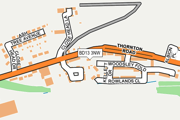 Map of ASHTREE MAINTENANCE LIMITED at local scale