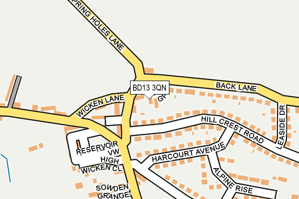 BD13 3QN map - OS OpenMap – Local (Ordnance Survey)