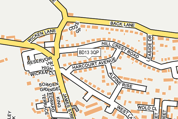BD13 3QP map - OS OpenMap – Local (Ordnance Survey)