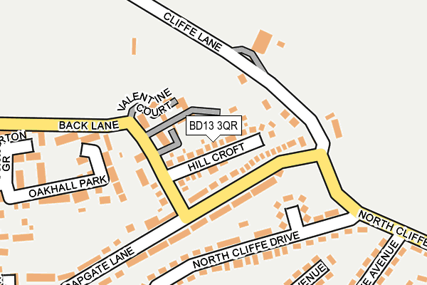 BD13 3QR map - OS OpenMap – Local (Ordnance Survey)