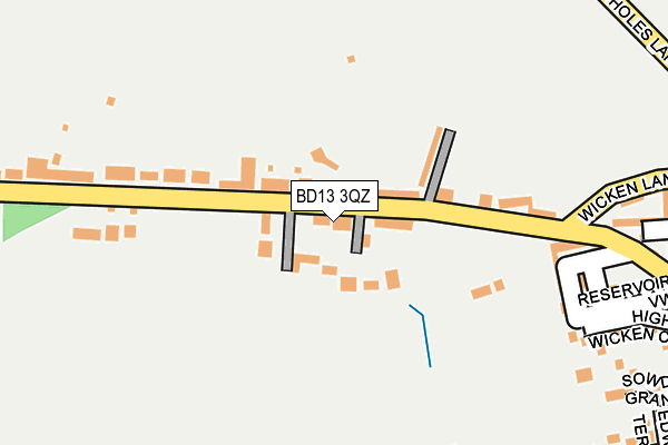 BD13 3QZ map - OS OpenMap – Local (Ordnance Survey)