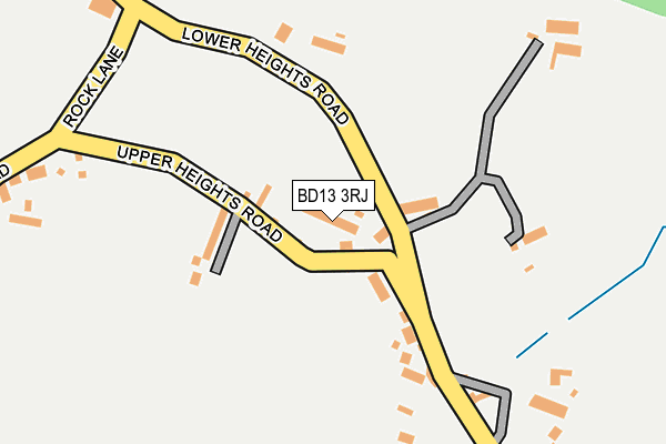 BD13 3RJ map - OS OpenMap – Local (Ordnance Survey)